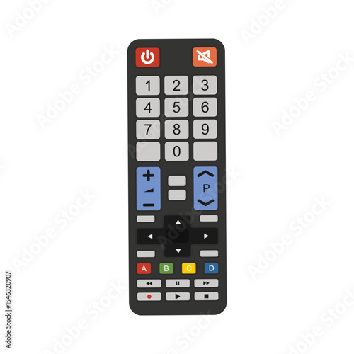 Digital television remote control. Television technology channel surfing equipment