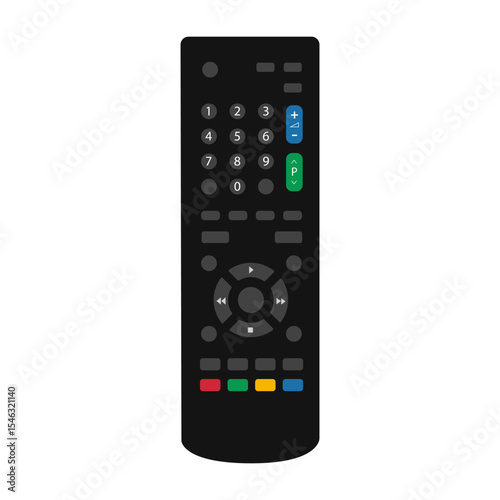 Digital television remote control. Television technology channel surfing equipment
