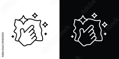 Clean icon in black. flat graphic vector icon