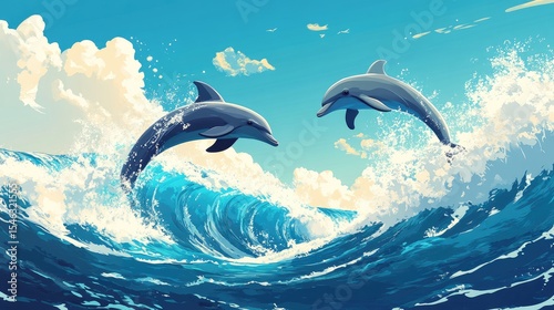 dolphin jumping in the water