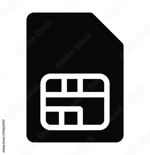 sim card icon sign vector. Sim card icon Flat outline fill set. SIM icon set in different style vector illustration on white background
