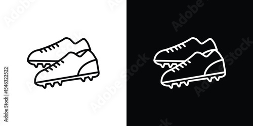 Cleats icon in black. flat graphic vector icon