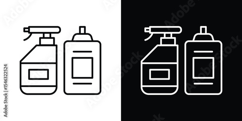 Cleaning products icon in black. flat graphic vector icon