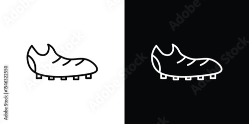 Cleats icon in black. flat graphic vector icon