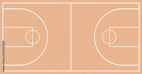 basketball court vector illustration