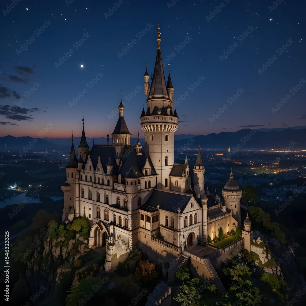 Fototapeta premium beautiful castle, AI Generated