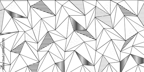 Abstract elegant background black line texture. Abstract black geometric overlapping hexagon pattern abstract futuristic background design. data concept. vector illustration.	
