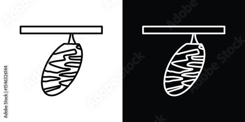 Cocoon icon in black. flat graphic vector icon
