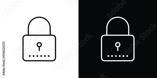 Code lock icon in black. flat graphic vector icon