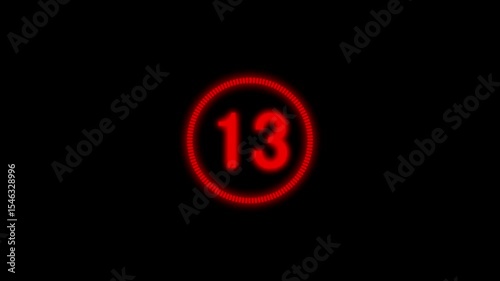 white color icon creative circle 27 seconds countdown animation 27 second circle timer countdown black background.