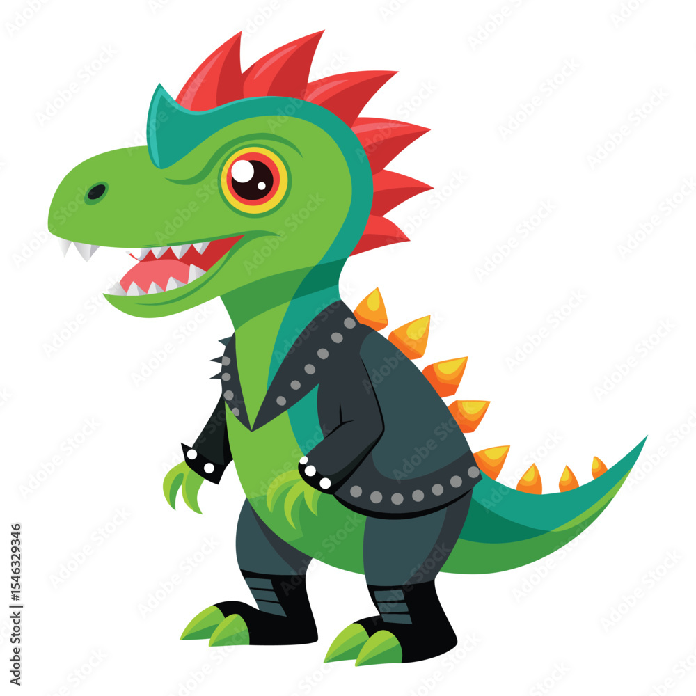 Obraz premium Punk dinosaur