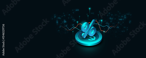 Technology background image, concept, world economic analysis graph financial planning stock market