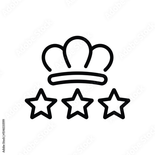 Three Stars Crown Icon: Premium Quality Award Graphic