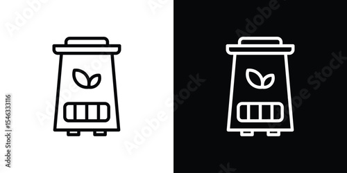 Composter icon in black. flat graphic vector icon