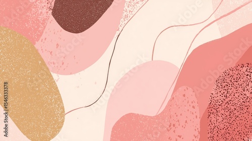 minimalist abstract pastel shapes with flowing curves and scandinavian aesthetic