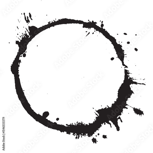 Black Ink Splatter Ring