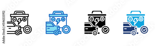 Battery Check icon Multi Style Vector Illustration 