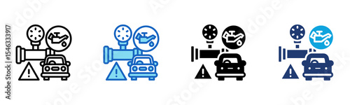Oil Pressure icon Multi Style Vector Illustration 