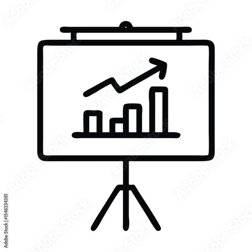 Presentation icon set business seminar board vector 