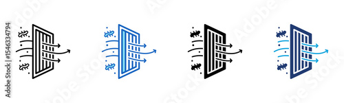 Air Cabin Filter icon Multi Style Vector Illustration 