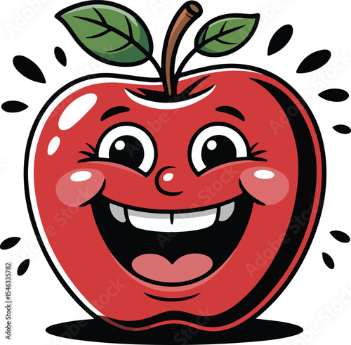 Happy Apple laugh lol Transparent isolated
