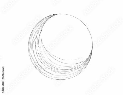 Stylized Line Drawing of a Moon Cycle Time-Lapse