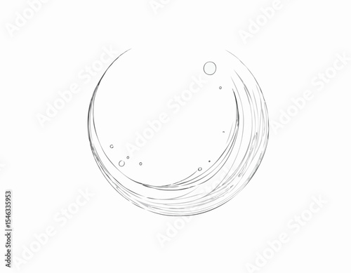 Stylized Line Drawing of a Moon Cycle Time-Lapse