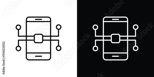 Content curation icon in black. flat graphic vector icon