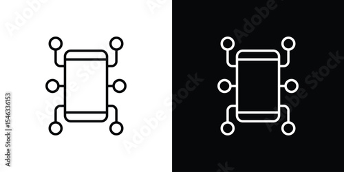 Content curation icon in black. flat graphic vector icon
