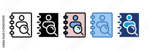 Search Contact Icon Element For Design