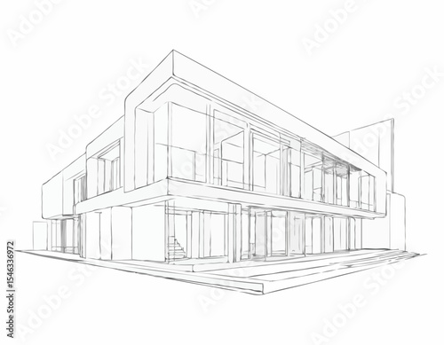Hand-Drawn Architectural Blueprint Sketch