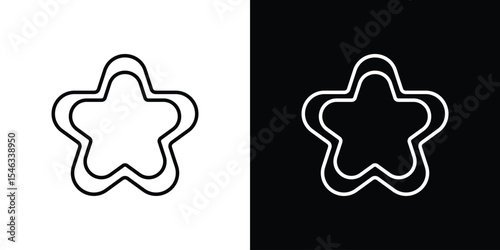 Cookie cutter icon in black. flat graphic vector icon