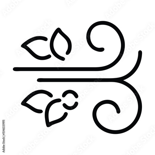 Wind Vector Icon Design Illustration Premium Vector