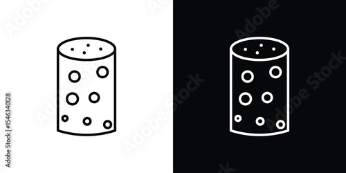 Cork icon in black. flat graphic vector icon