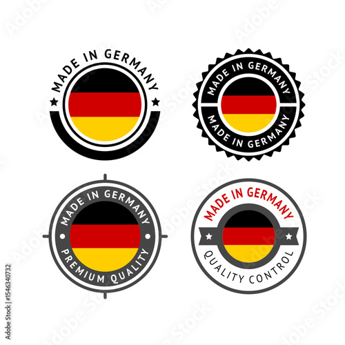 National flag of the Germany, set flat vector icons