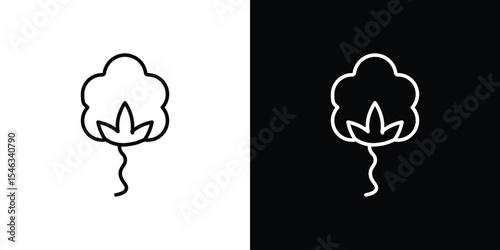Cotton icon in black. flat graphic vector icon