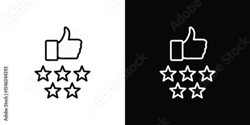 Customer feedback icon in black. flat graphic vector icon