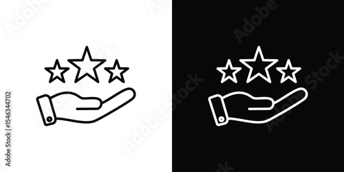 Customer loyalty icon in black. flat graphic vector icon