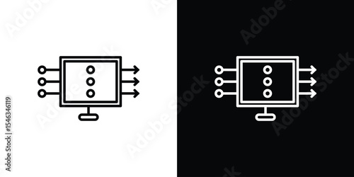 data streaming icon in black. flat graphic vector icon