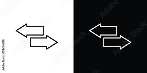 Data transfer icon in black. flat graphic vector icon