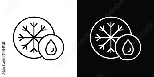 Defrost icon in black. flat graphic vector icon