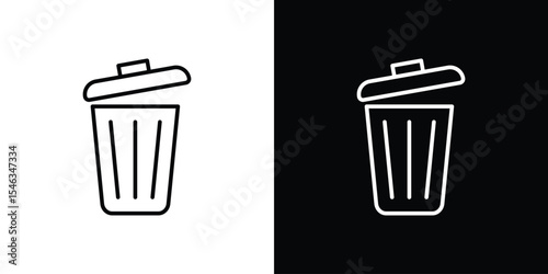 Delete icon in black. flat graphic vector icon