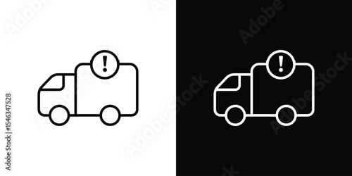 Delivery delay icon in black. flat graphic vector icon