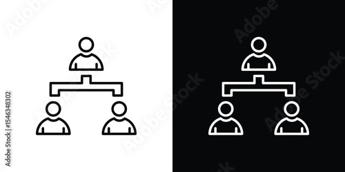 Department head icon in black. flat graphic vector icon