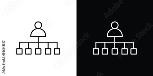 Department head icon in black. flat graphic vector icon
