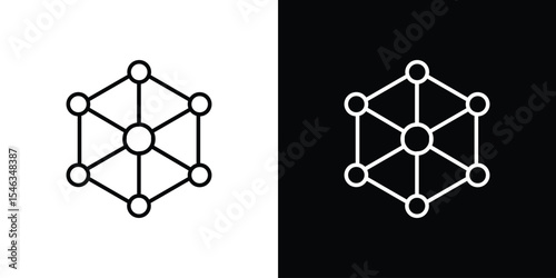 Dependency icon in black. flat graphic vector icon