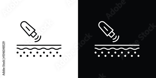 Dermatology beauty therapy for body skin icon in black. flat graphic vector icon