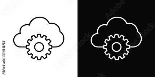 Devops icon in black. flat graphic vector icon