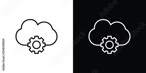 Devops icon in black. flat graphic vector icon