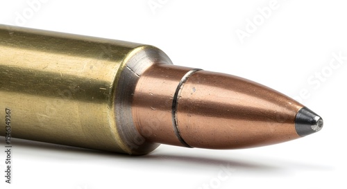 Close-up shot of a single bullet, ready for action